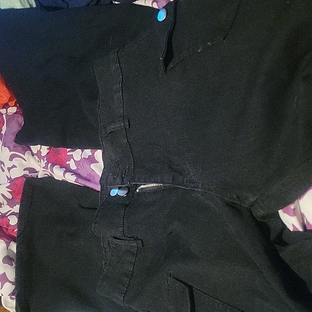 Stretchy jean material pants